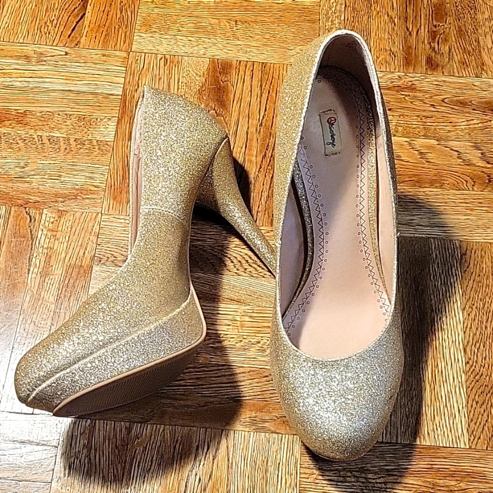 Gold Sparkly Heels